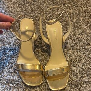 Metallic Gold Heels